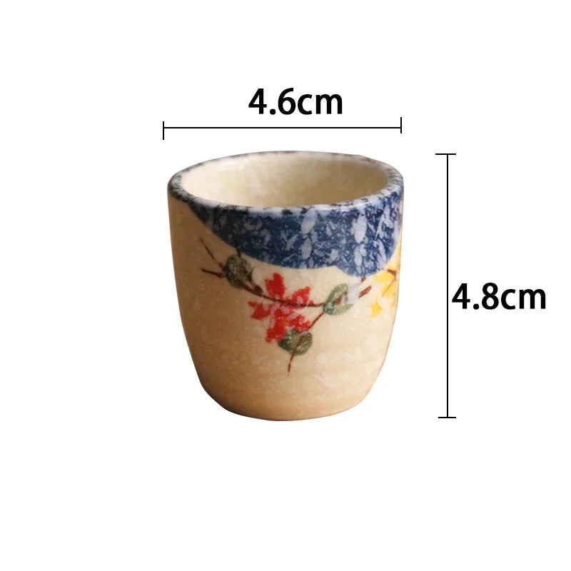 Ceramic antique white wine cup sake set home retro coffee cup wine pot shochu