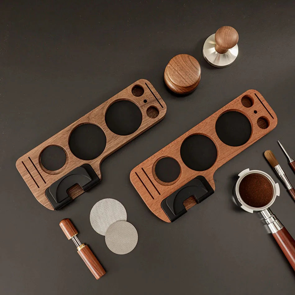 Coffee Tamper Mat Station Stand Portafilter Holder Support Base Rack