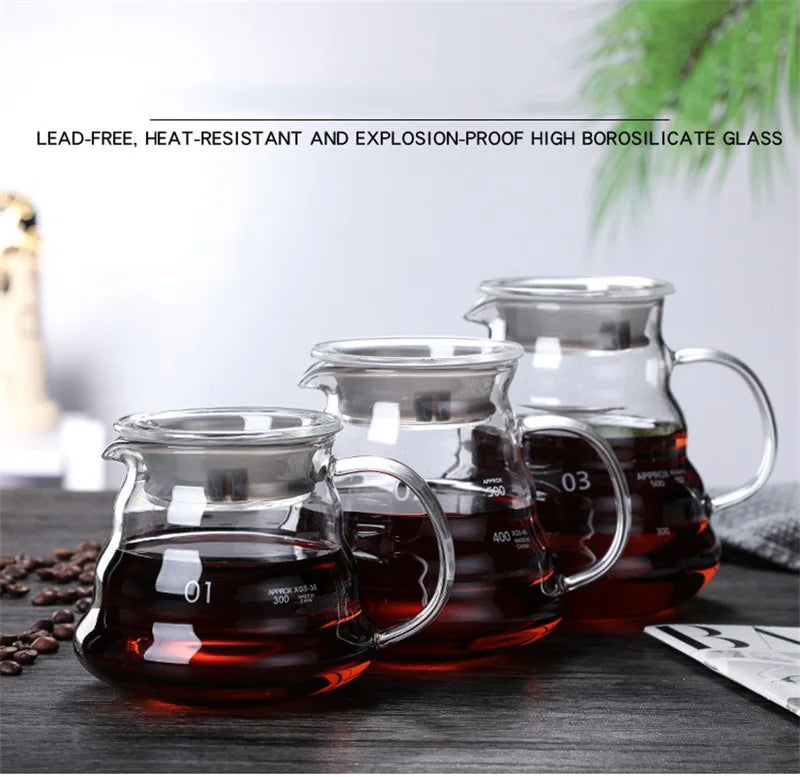 Coffee Carafe Clouds Shape Glass Kettle Sharing Pot with Lids Coffee Pot for Pour