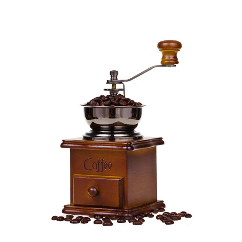 Manual Coffee Grinder - Classic Italian Style Hand Crank Mill Grinding Machine