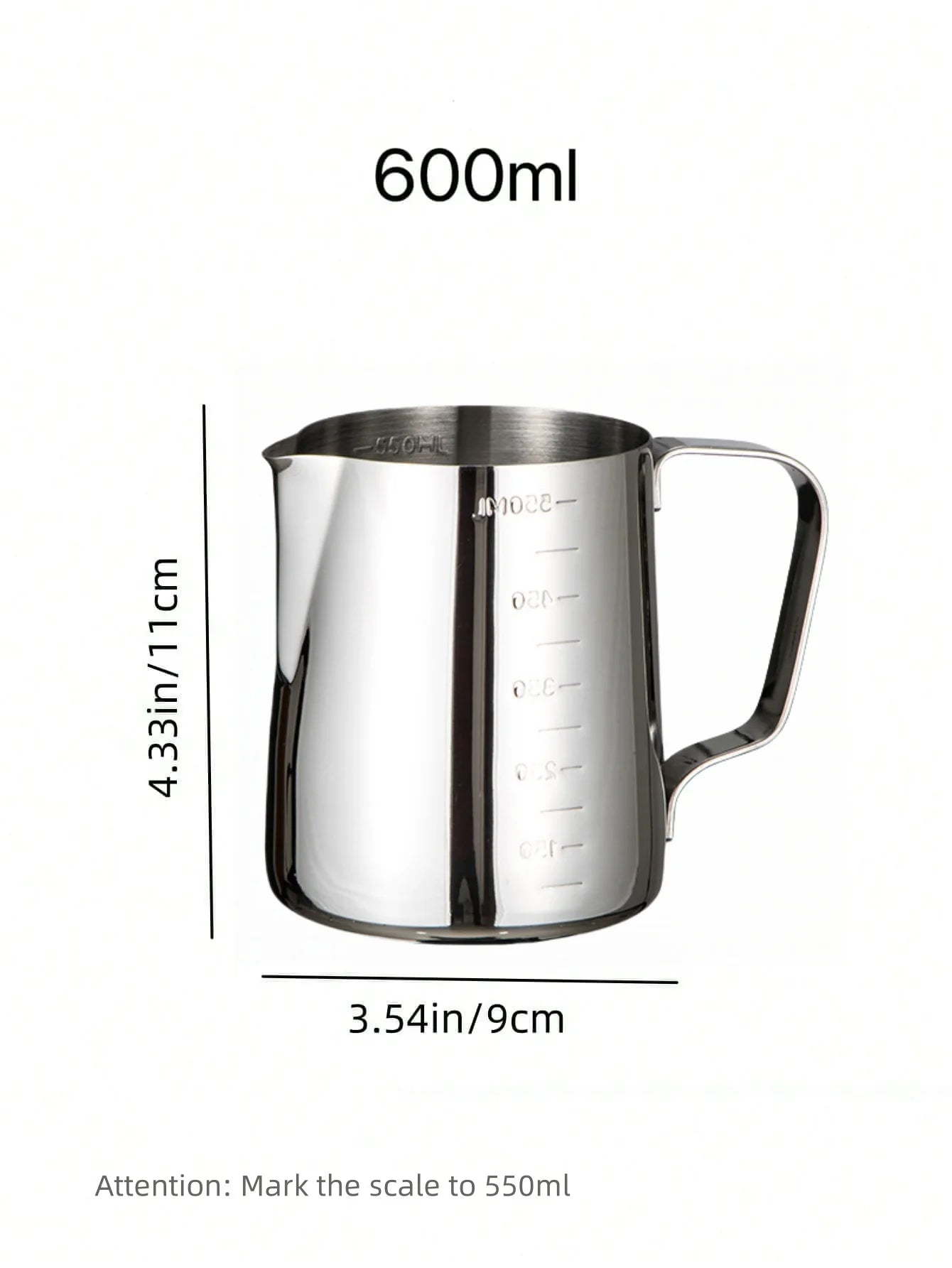 Milk Frothing Pitcher Espresso Steaming Pitchers Stainless Steel Milk Steamer Cup