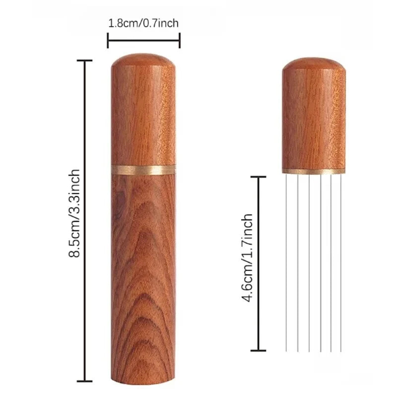 Coffee Needle Distributor Coffee Powder Stirrer Wood Handle Espresso Stirrer