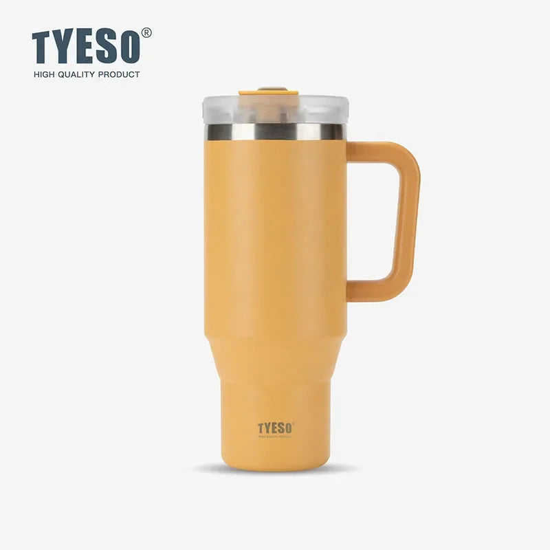 Tumbler Bottle Stainless Steel Car Mug With Handle Straw Thermal Iced Travel