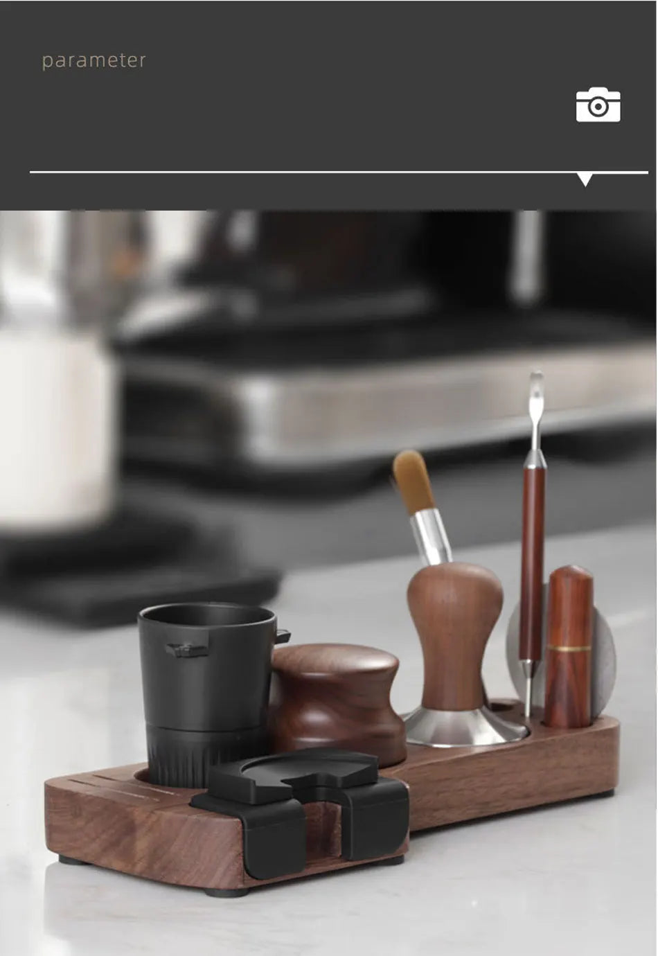 Coffee Tamper Mat Station Stand Portafilter Holder Support Base Rack