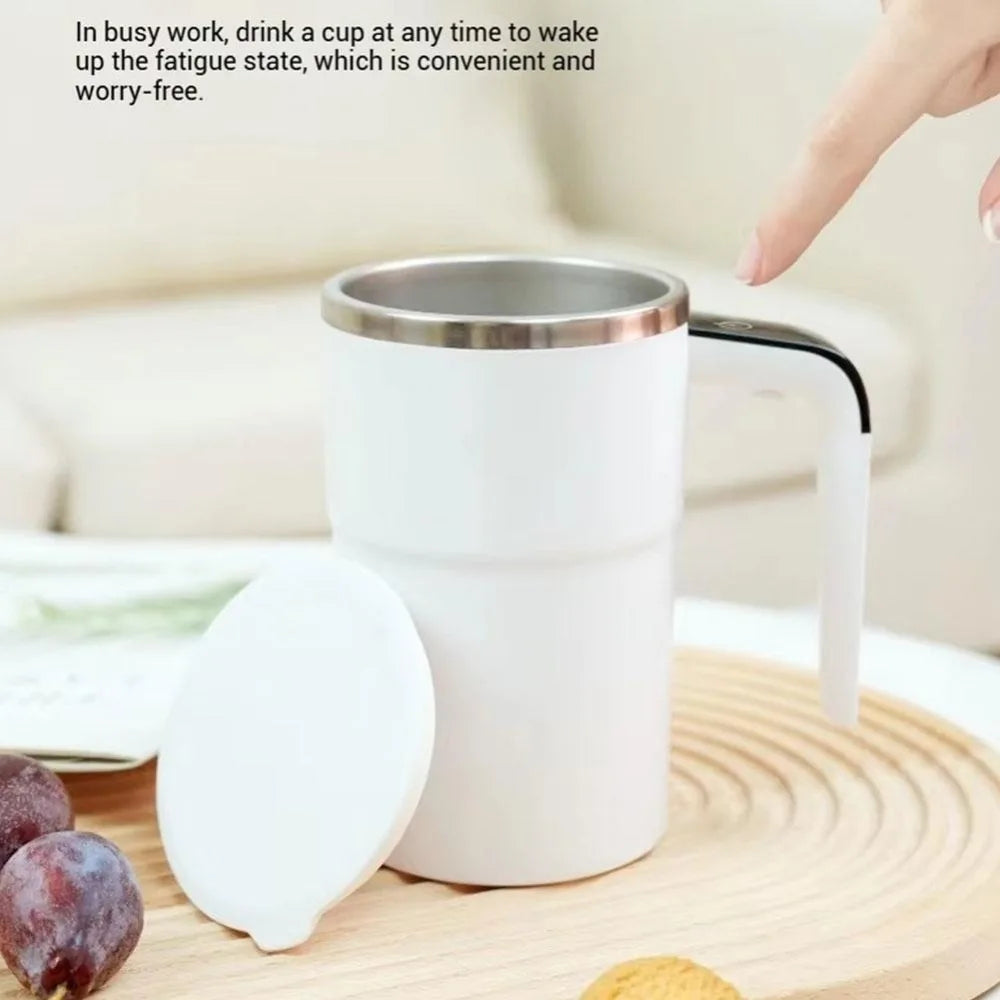 Mini Electric Coffee Cup Rotating Blender With Cover Automatic Mixing Cup Warmer
