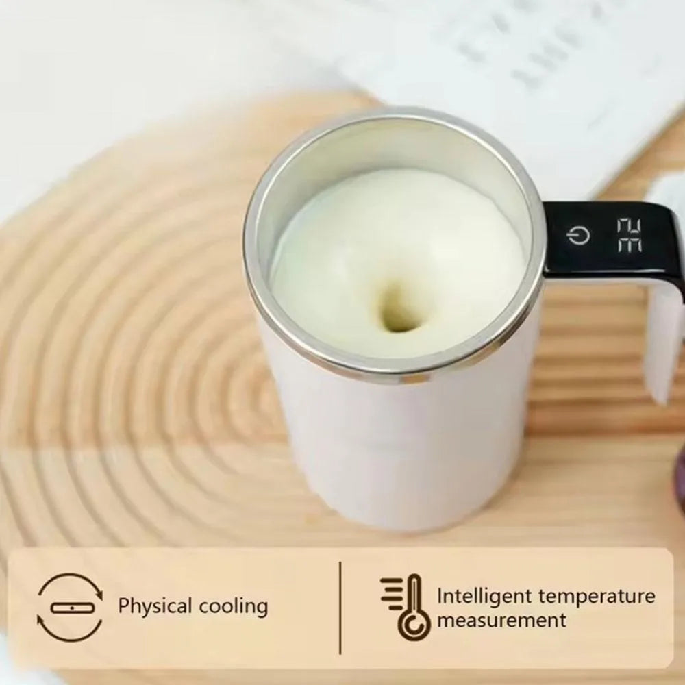 Mini Electric Coffee Cup Rotating Blender With Cover Automatic Mixing Cup Warmer