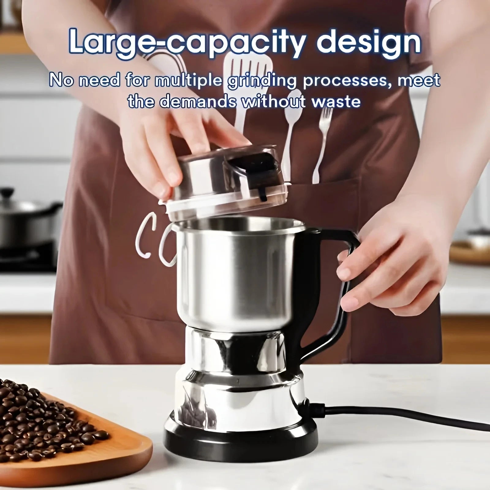 Multipurpose Electric Coffee Bean Grinding Tool Stainless Coffee Grinder