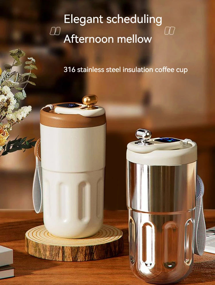 Stainless Steel Thermo Water Bottle LED Temperature Display Coffee cup
