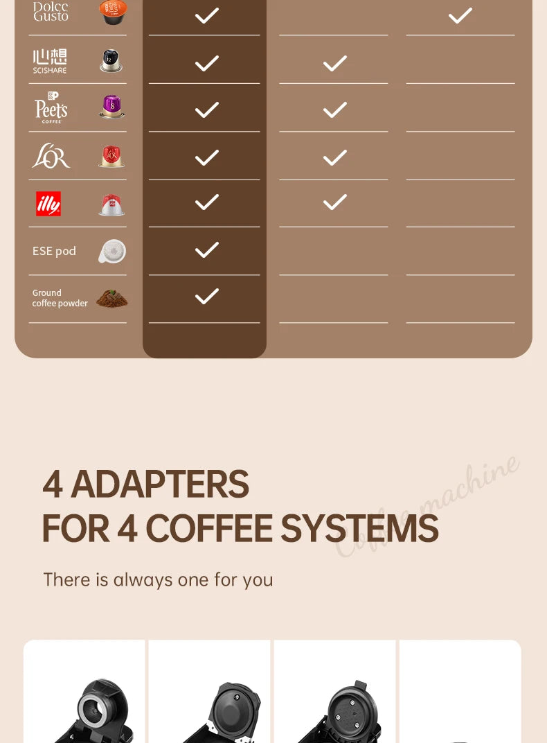 CAFELFFE MK-603 Capsule Coffee Machine Hot Cold Brew Espresso Maker