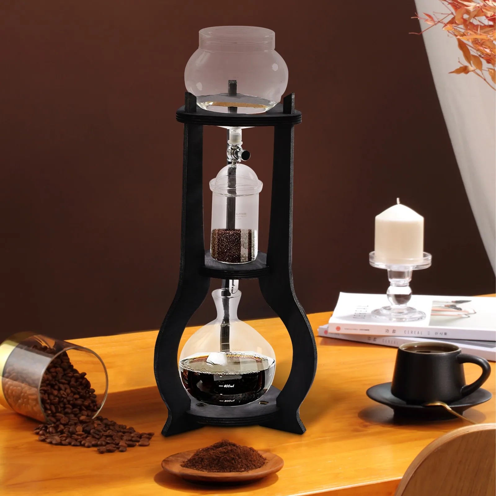 Handcrafted Glass Coffee Drip Tower, Premium Cold Brew System
