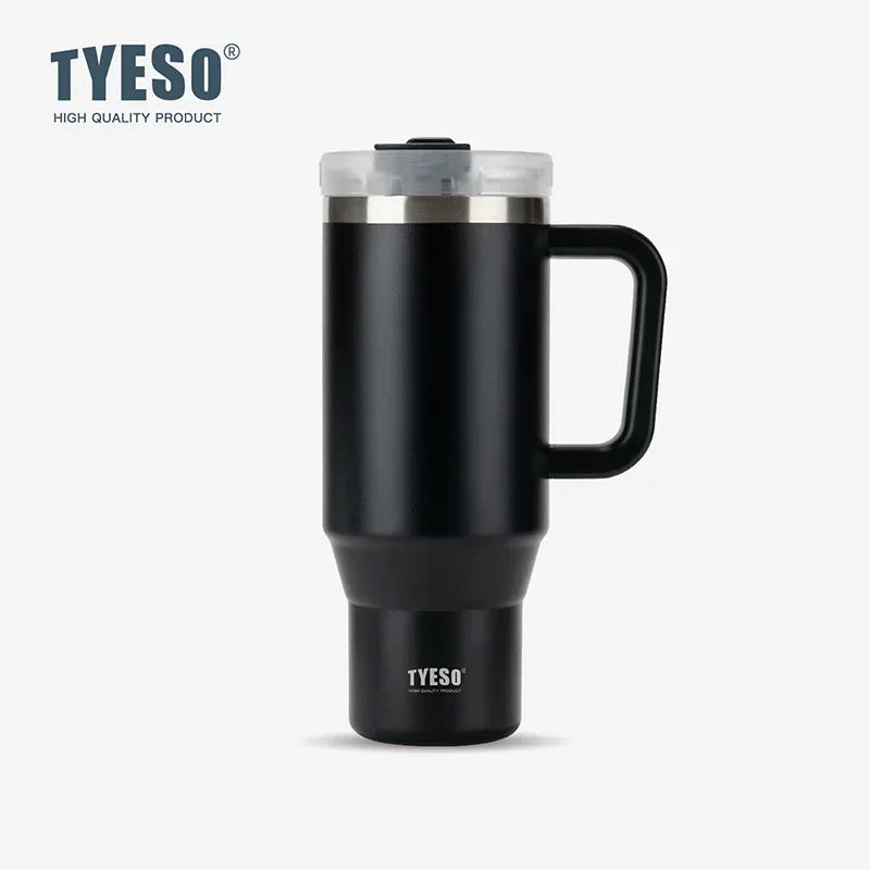 Tumbler Bottle Stainless Steel Car Mug With Handle Straw Thermal Iced Travel