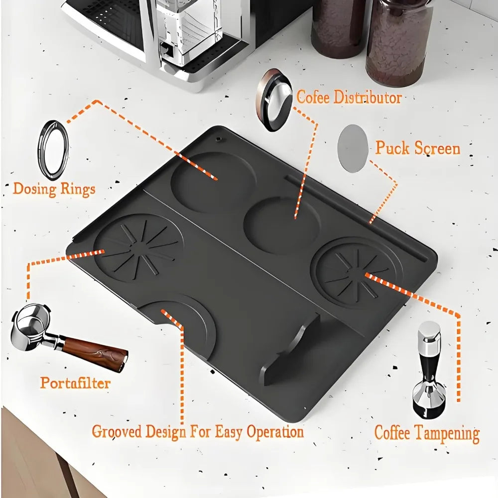 Silicone Coffee Tamper Mat Espresso Distributor Station Portafilter Silicone Pad