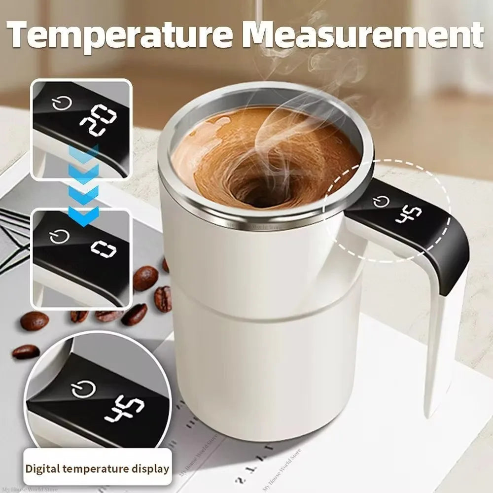 Mini Electric Coffee Cup Rotating Blender With Cover Automatic Mixing Cup Warmer