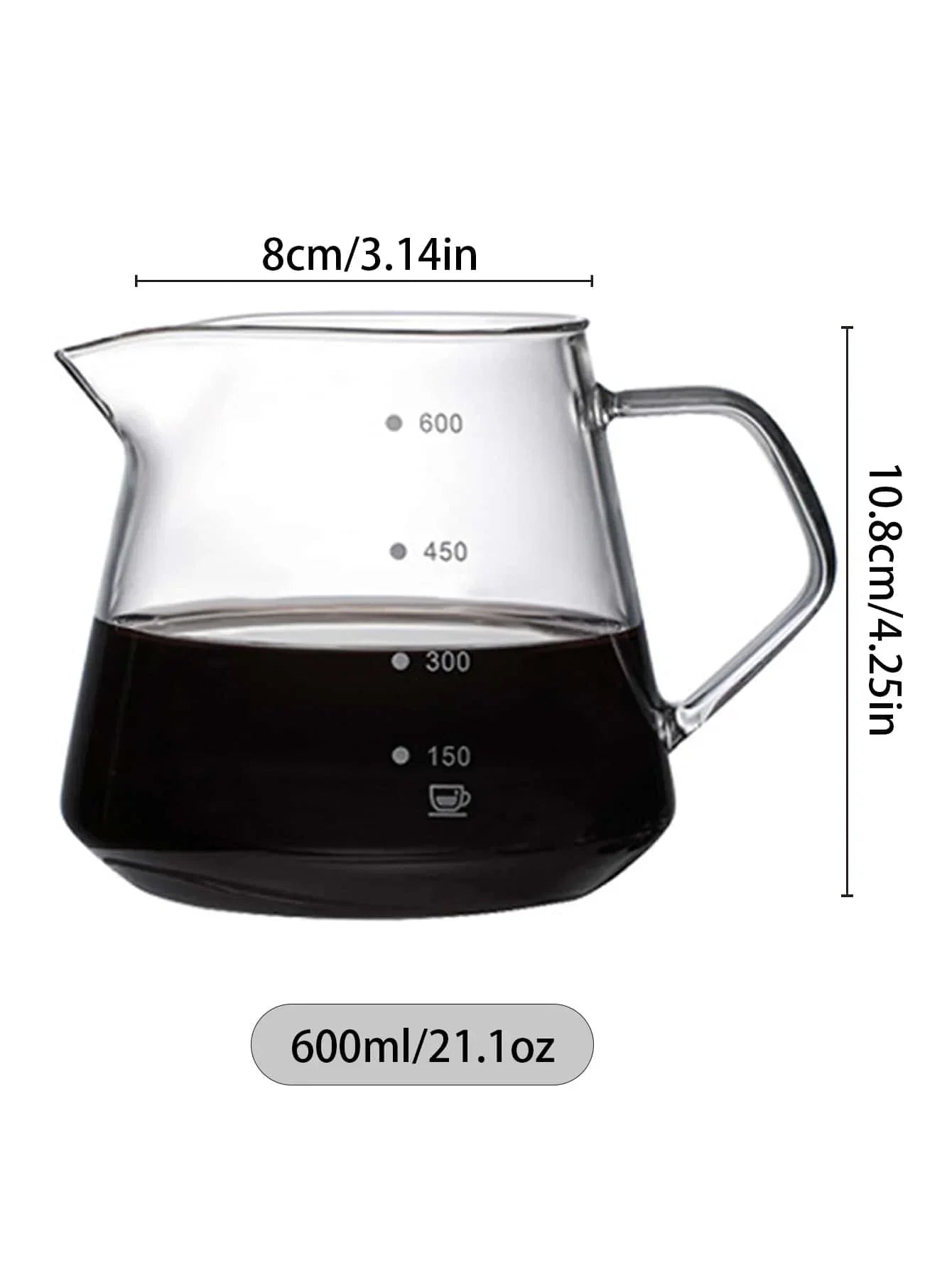 Pour Over Coffee Maker Set Glass Carafe Coffee with Glass Coffee Filter Drip Coffee