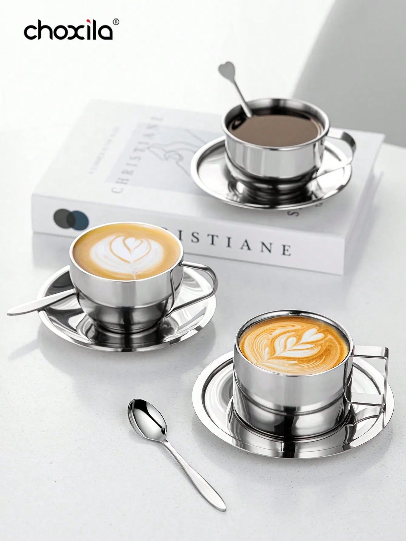 Coffee Mug, Milan Coffee Cup Set, Coffee Cup & Saucer & Spoon, Mugs Coffee Cup