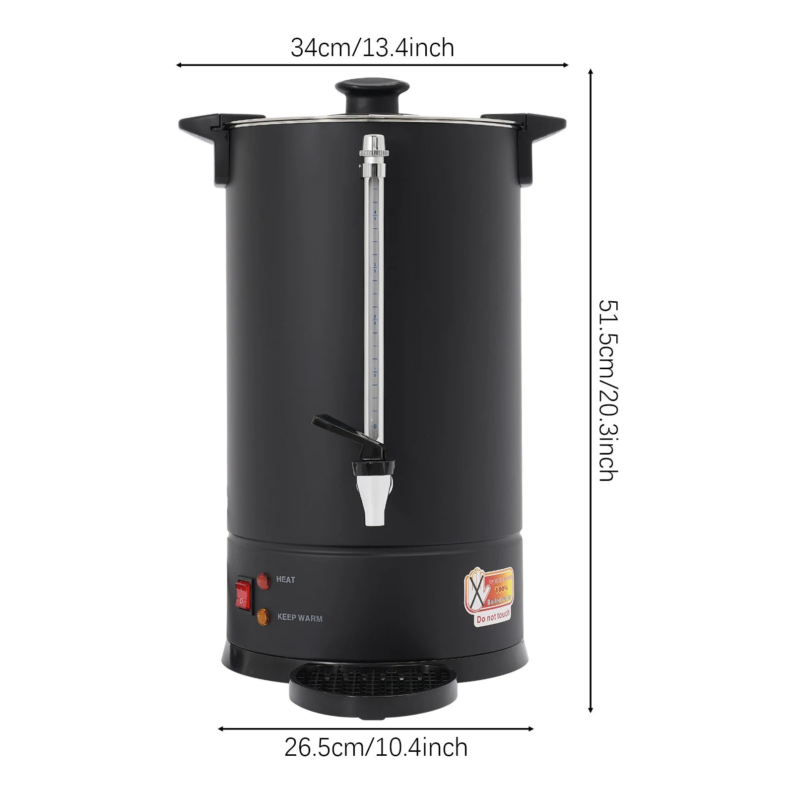 Commercial Electric Coffee Pot Black Hot Water Dispenser Coffee Brewing Coffee