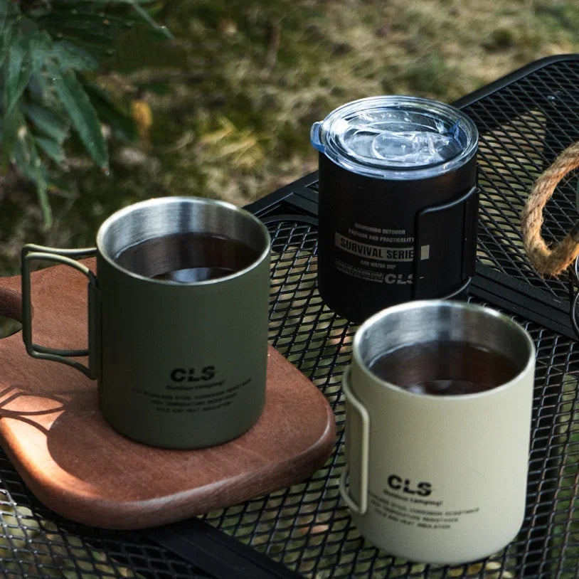 Double Layer stainless Steels Water Cup Coffee Tea Mug Party for Home Outdoor