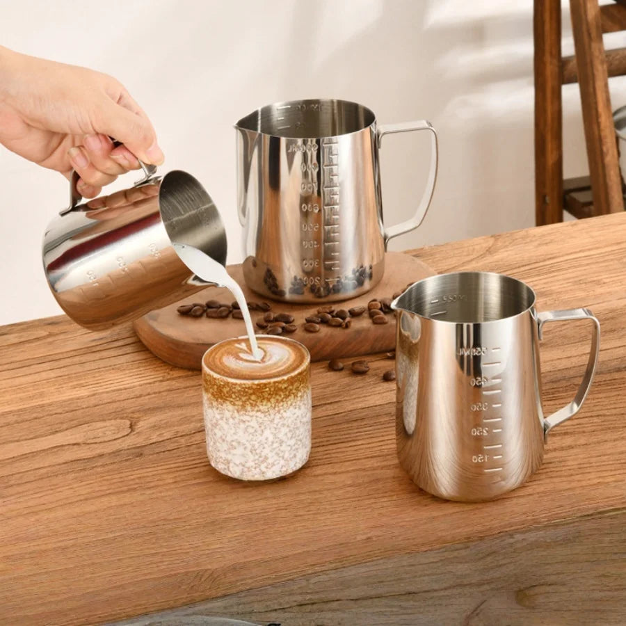 Milk Frothing Pitcher Espresso Steaming Pitchers Stainless Steel Milk Steamer Cup