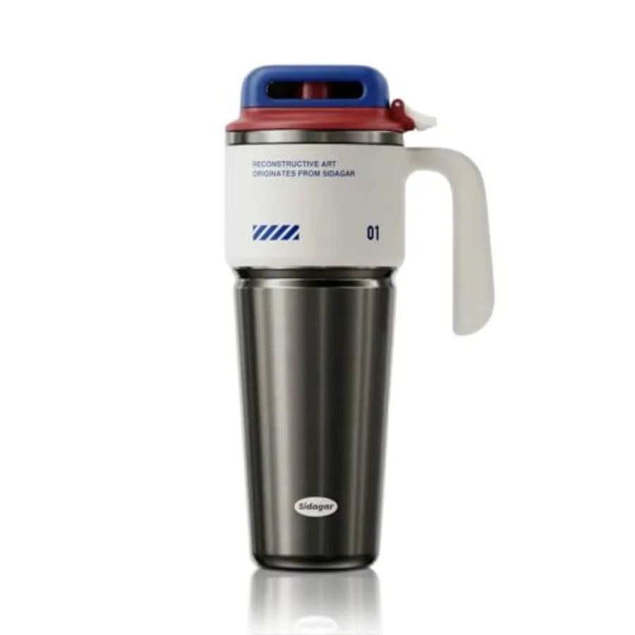 Tumbler with Handle and Straw Vacuum Insulated Stainless Steel Travel Mug
