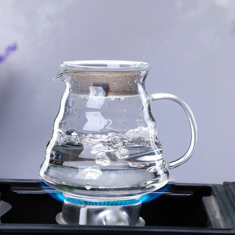 Coffee Carafe Clouds Shape Glass Kettle Sharing Pot with Lids Coffee Pot for Pour