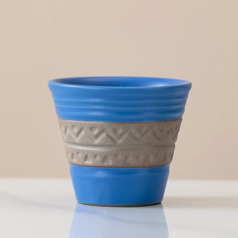 Coffee Cup Small Vintage Coarse Ceramic Concentrated Latte Cup Ceramic Tea Cup
