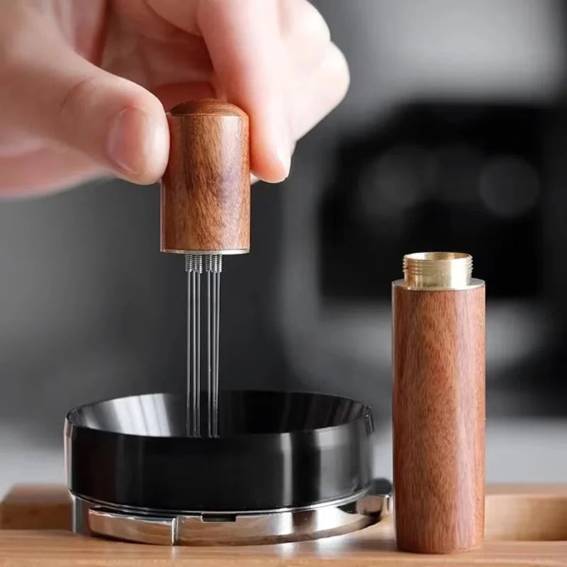 Coffee Needle Distributor Coffee Powder Stirrer Wood Handle Espresso Stirrer