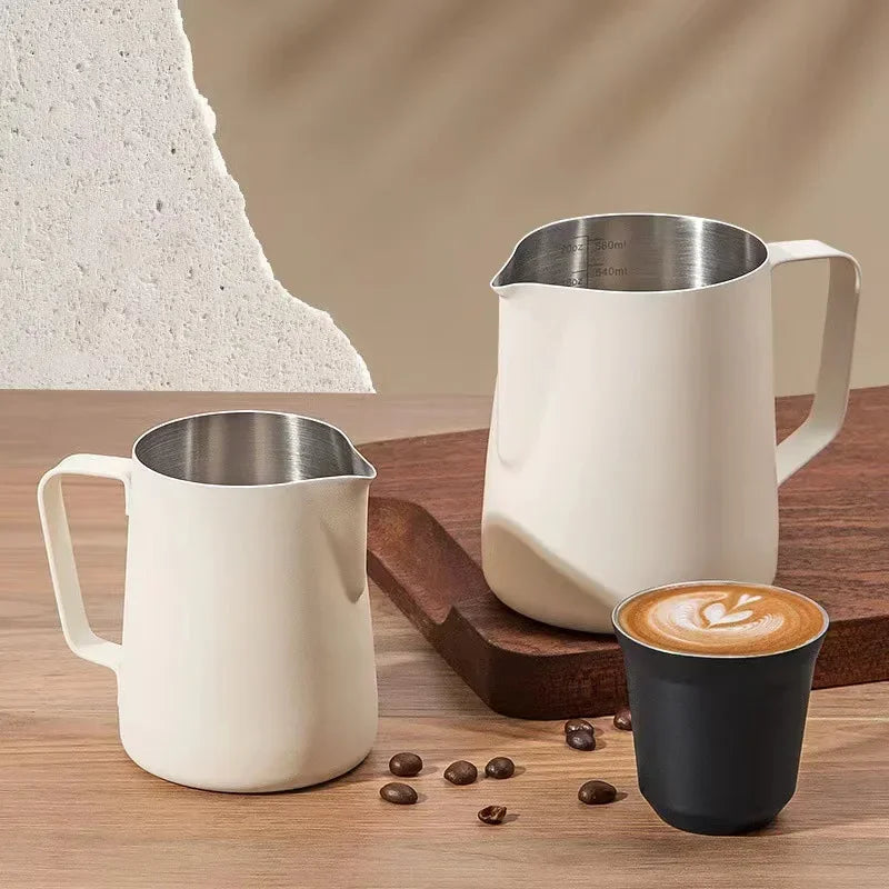 Coffee Milk Frothing Pitcher Jug 304 Stainless Steel Precise Scale Latte Barista