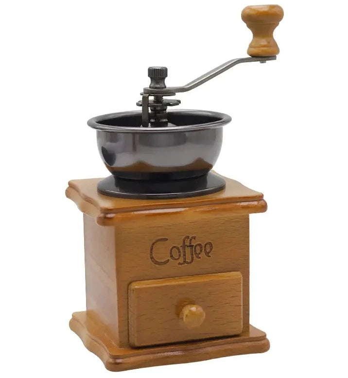 Manual Coffee Grinder - Classic Italian Style Hand Crank Mill Grinding Machine