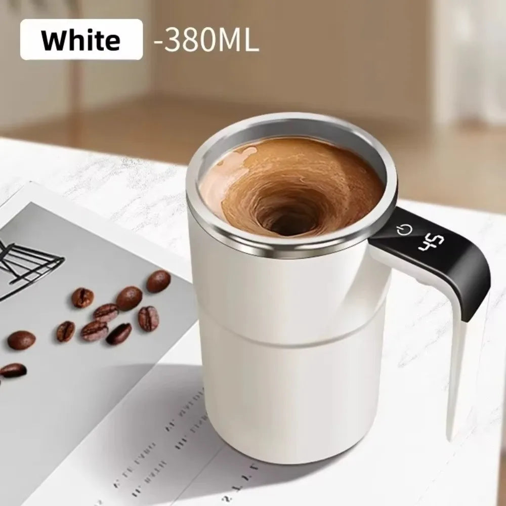 Mini Electric Coffee Cup Rotating Blender With Cover Automatic Mixing Cup Warmer