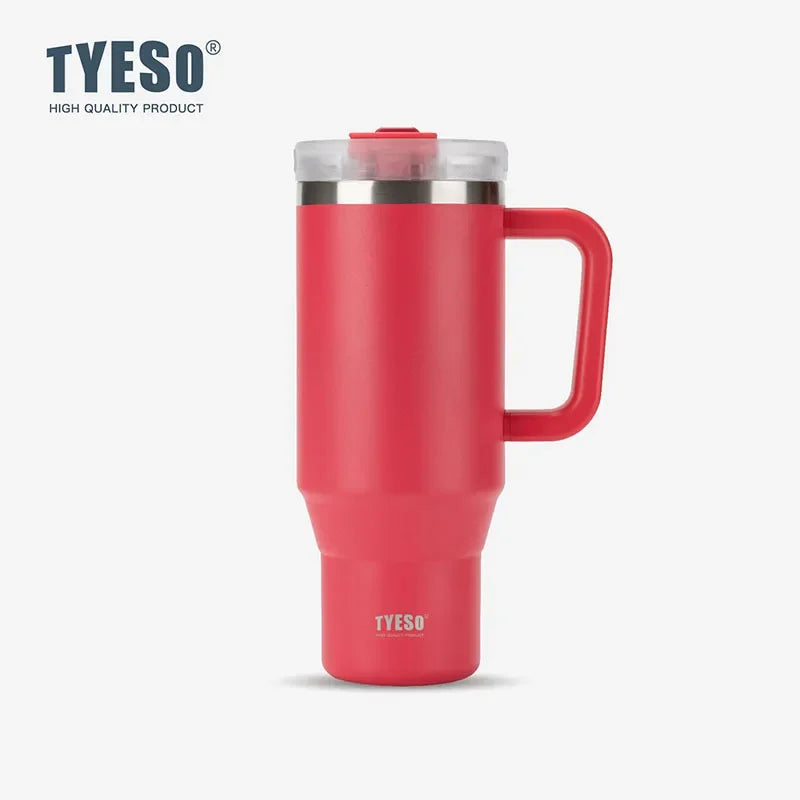 Tumbler Bottle Stainless Steel Car Mug With Handle Straw Thermal Iced Travel