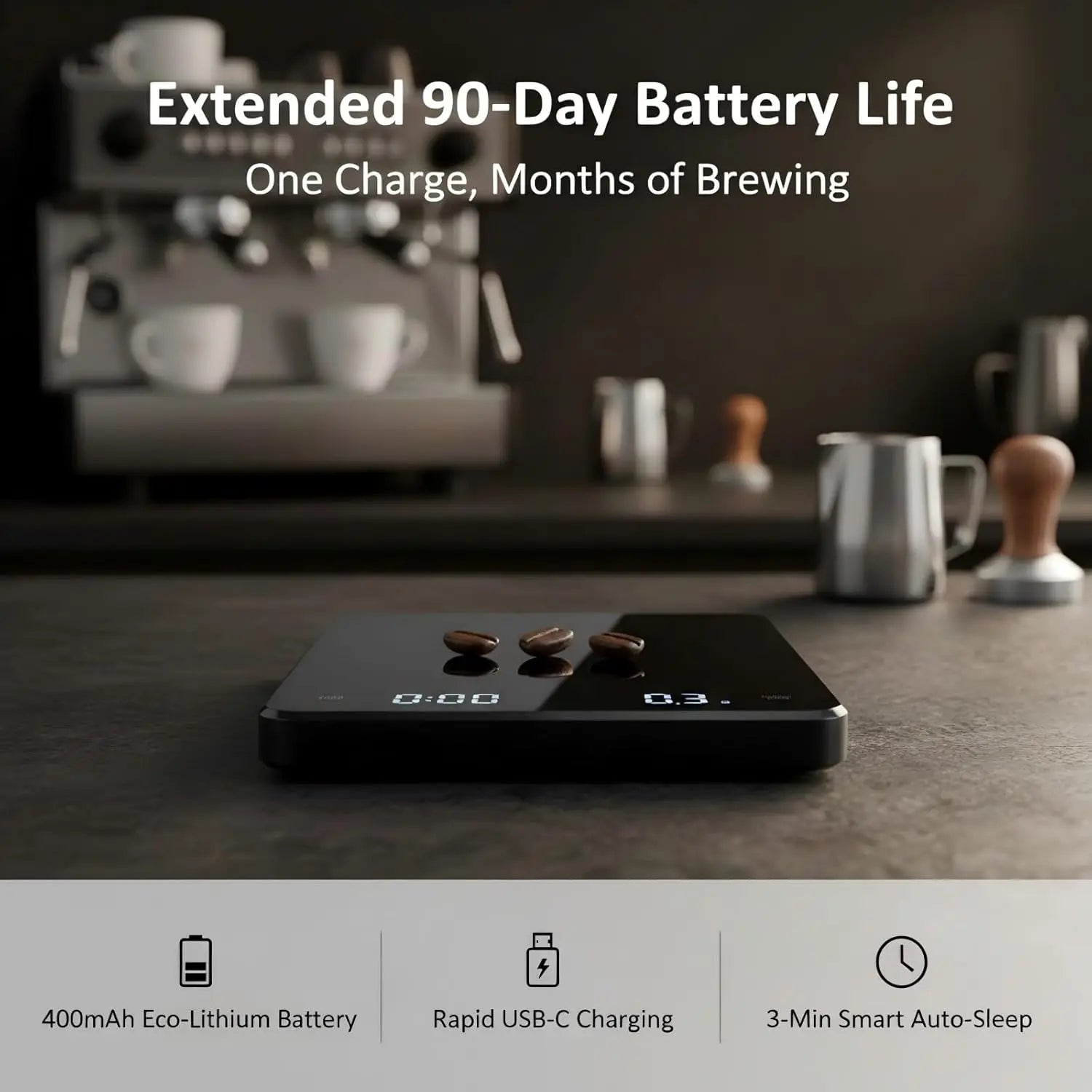 Digital Coffee Scale with Timer High Precision for Pour Over, Espresso, Baking