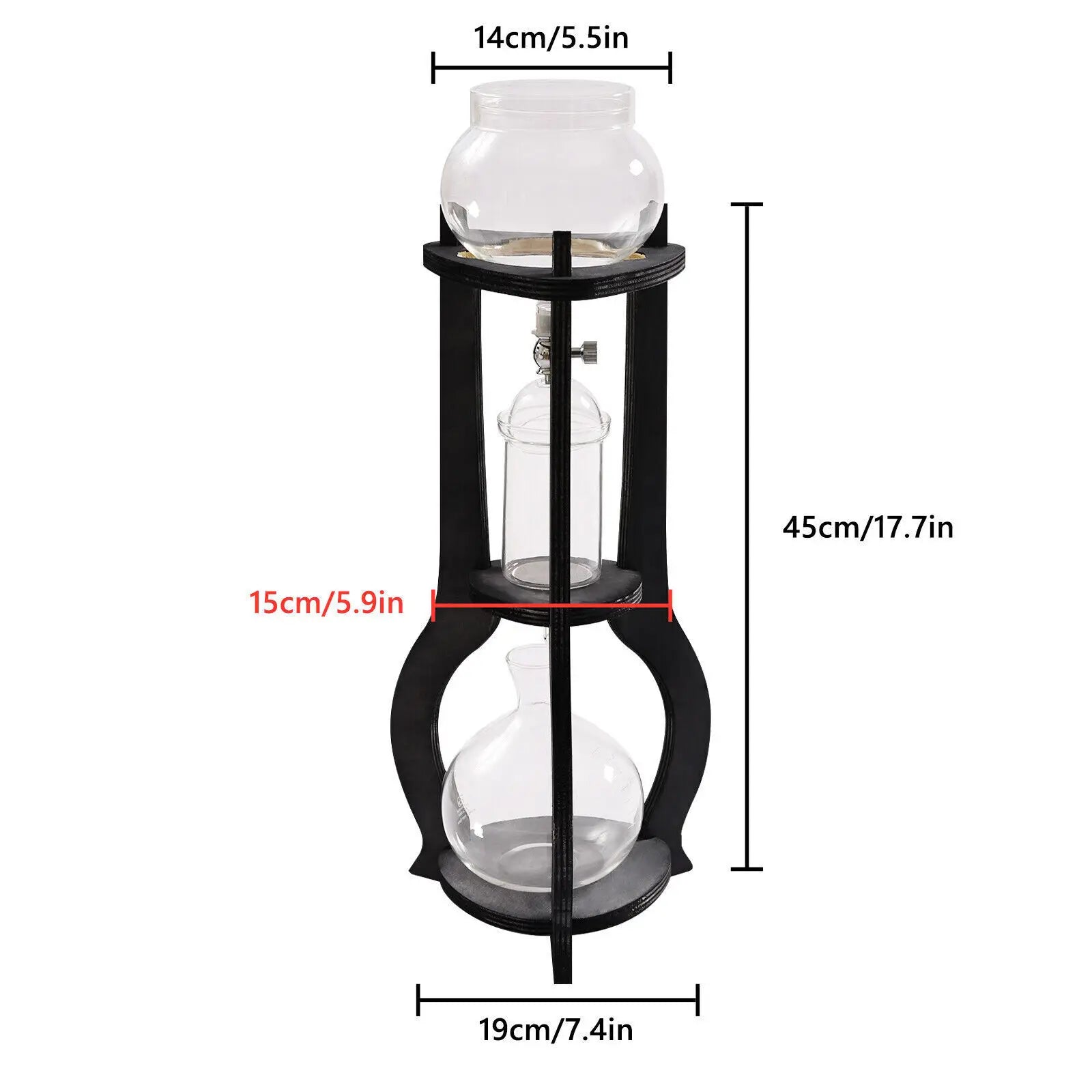 Handcrafted Glass Coffee Drip Tower, Premium Cold Brew System