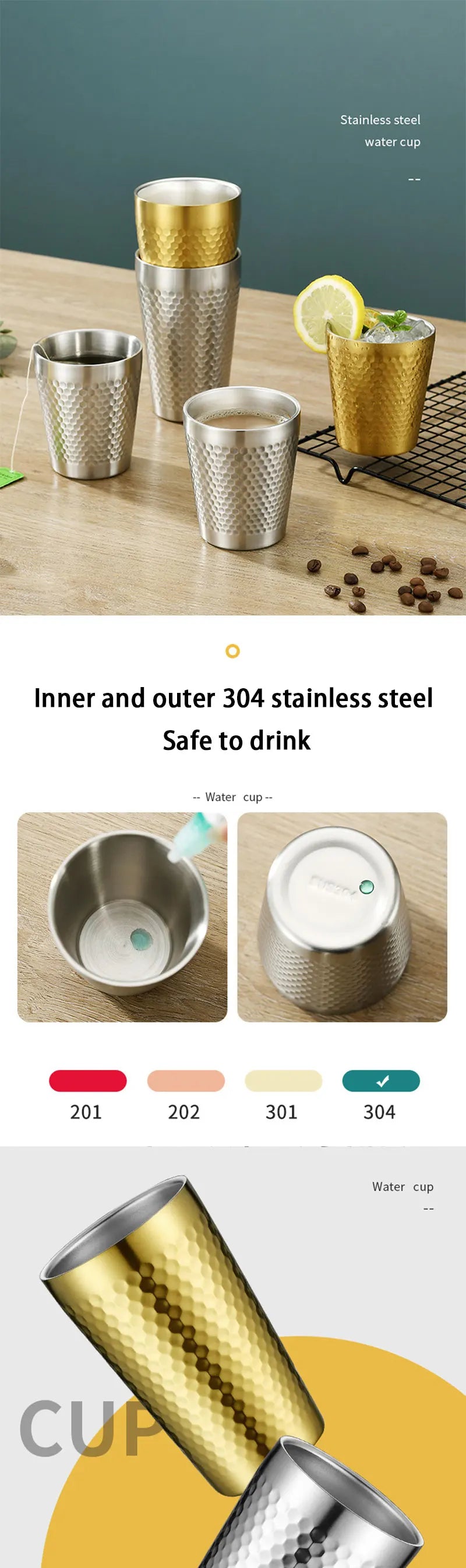 Beer Cup Coffee Cup Korean Cup Diamond Hammer Outdoor Camping Water Cup