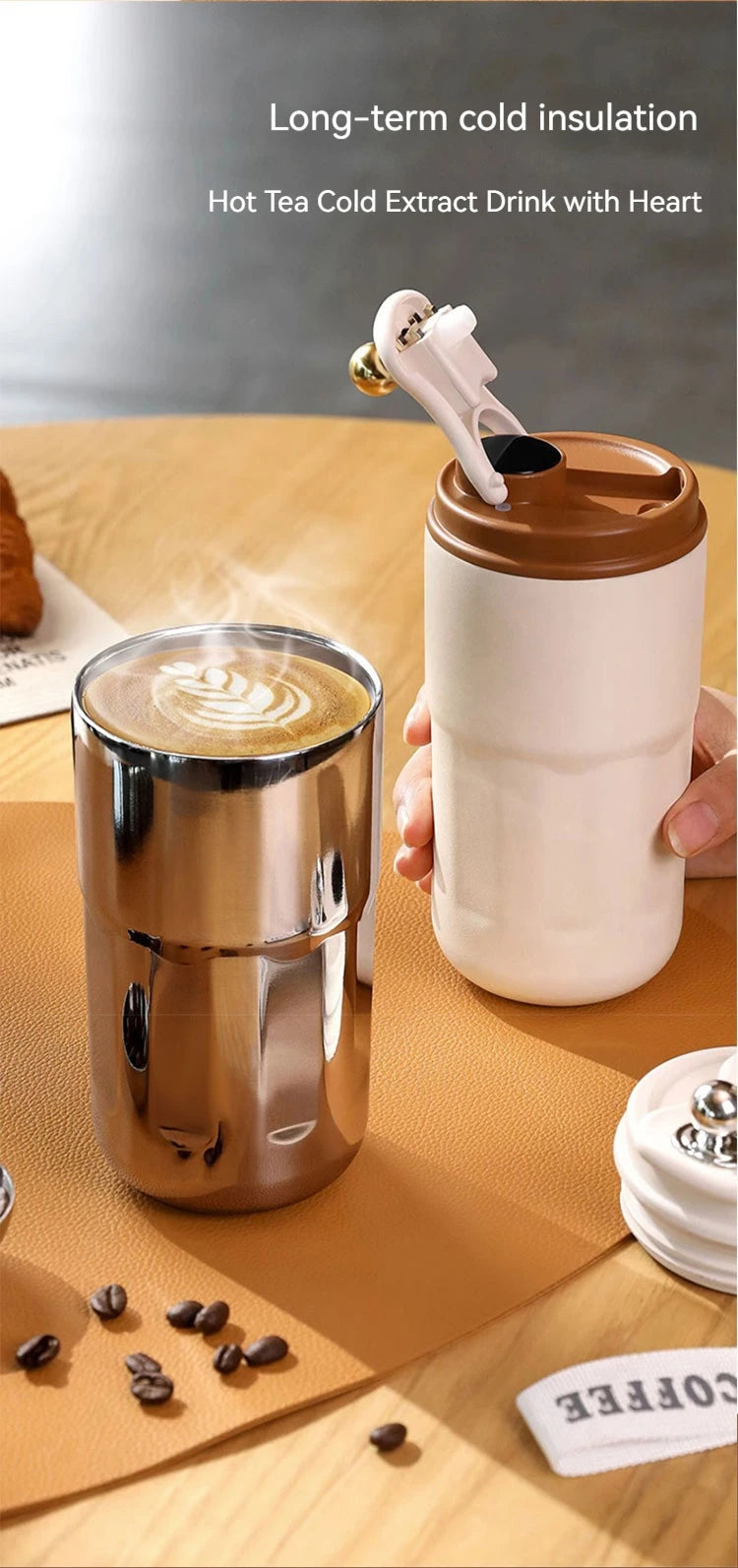 Stainless Steel Thermo Water Bottle LED Temperature Display Coffee cup