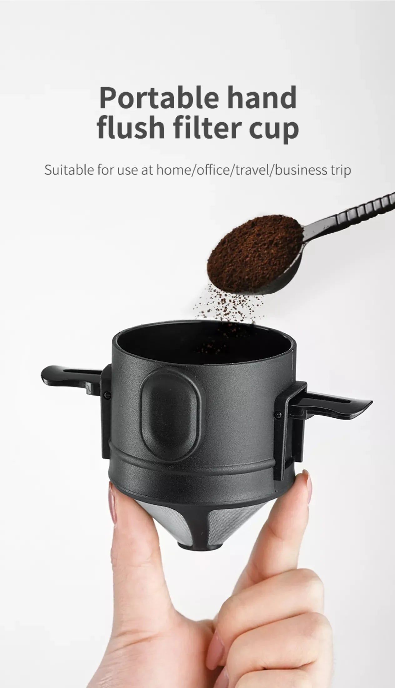 304 Stainless Steel Portable Coffee Filter Drip Coffee Tea Holder Reusable Mug