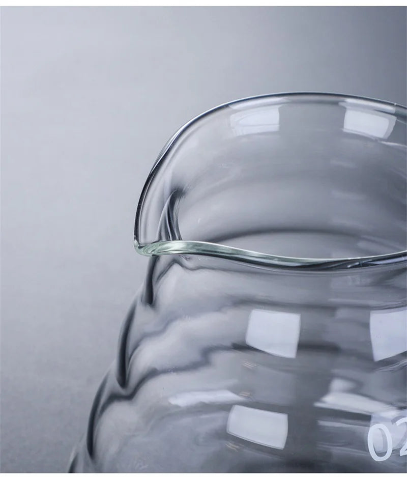 Clear Glass Coffee Carafe Clouds Shape Glass Kettle Sharing Pot with Lids Coffee