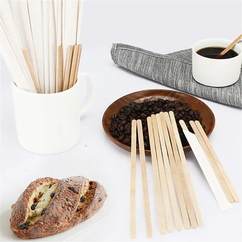Single Packaged Coffee Wood Coffee Stirrer Disposable Wood Stirring Rod