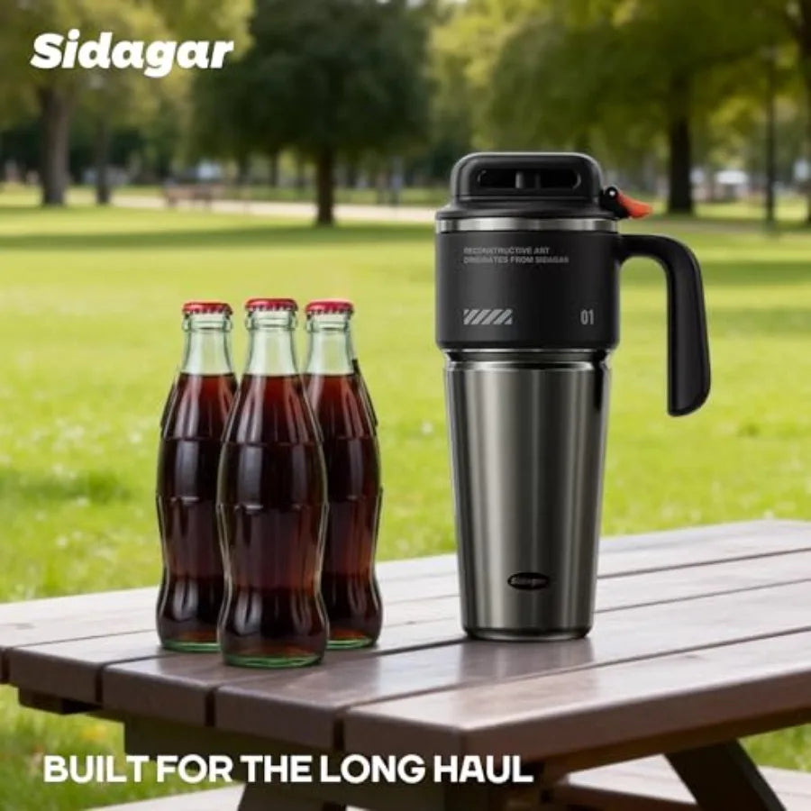 Tumbler with Handle and Straw Vacuum Insulated Stainless Steel Travel Mug