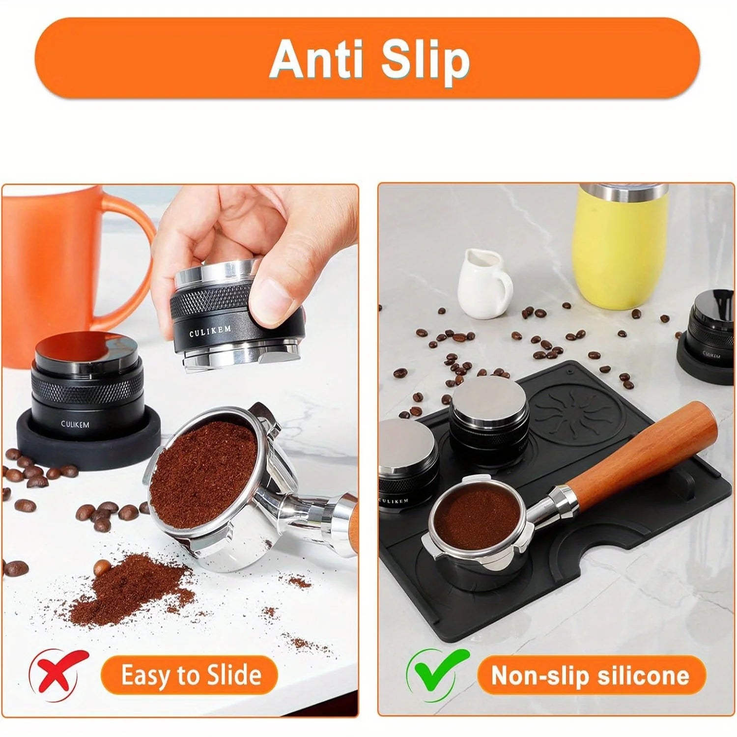 Silicone Coffee Tamper Mat Espresso Distributor Station Portafilter Silicone Pad