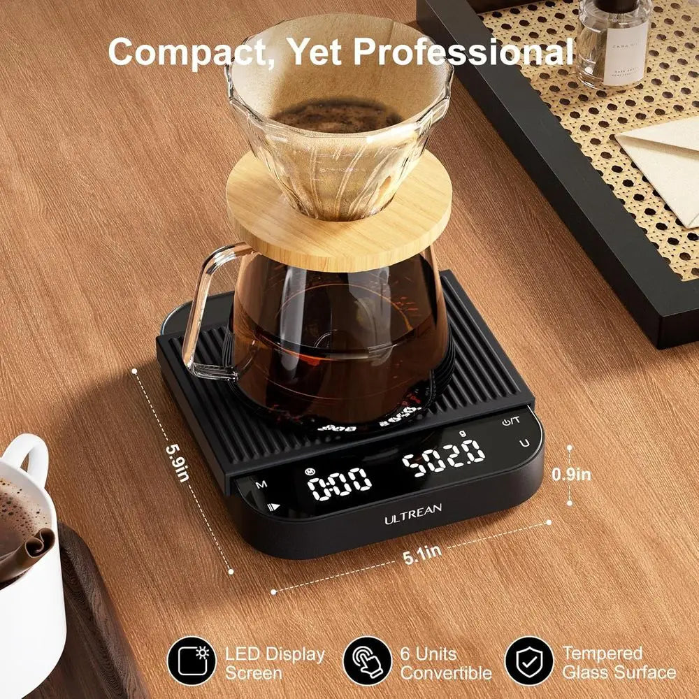 Portable Digital Coffee Scale with Rechargeable Drip Coffee