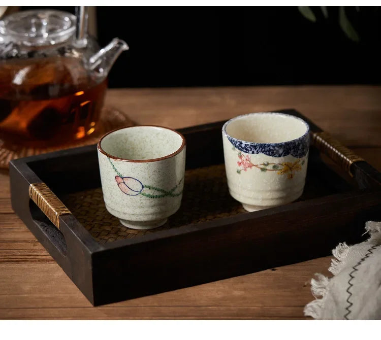 Chinese Retro Ceramic Tea Cup Ceramic Mug Japanese Sake Cup Crockery Tea