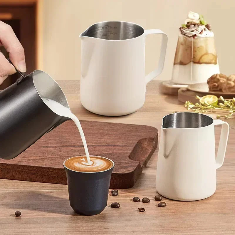 Coffee Milk Frothing Pitcher Jug 304 Stainless Steel Precise Scale Latte Barista