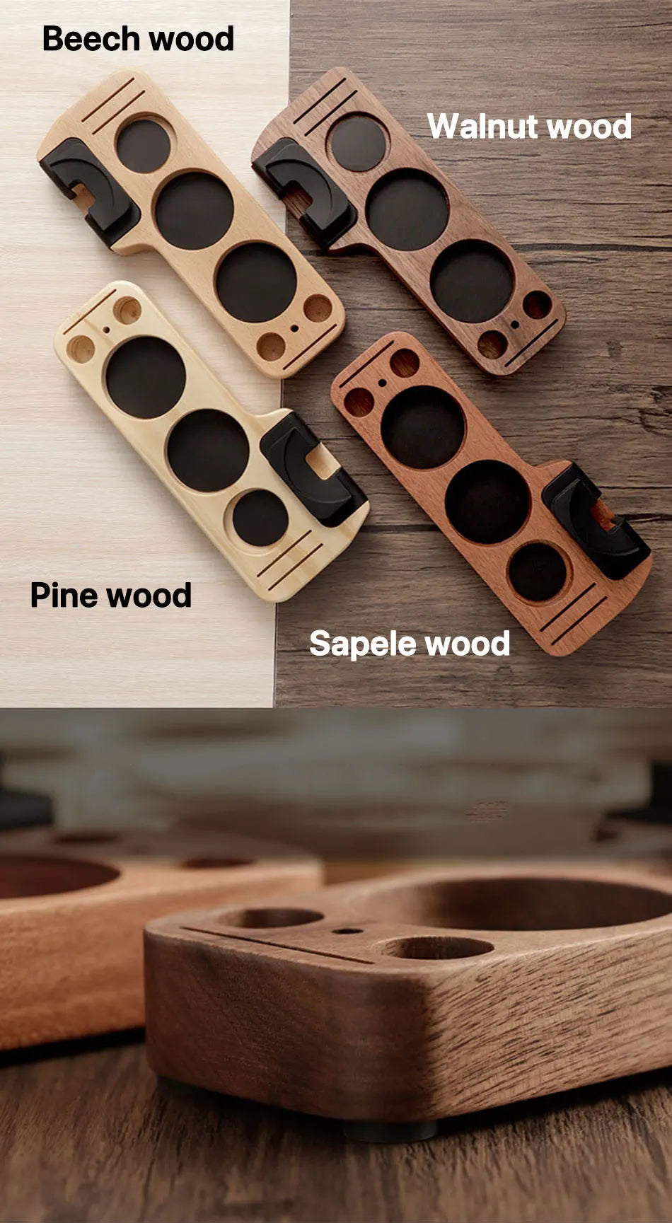 Coffee Tamper Mat Station Stand Portafilter Holder Support Base Rack