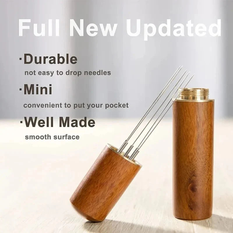 Coffee Needle Distributor Coffee Powder Stirrer Wood Handle Espresso Stirrer