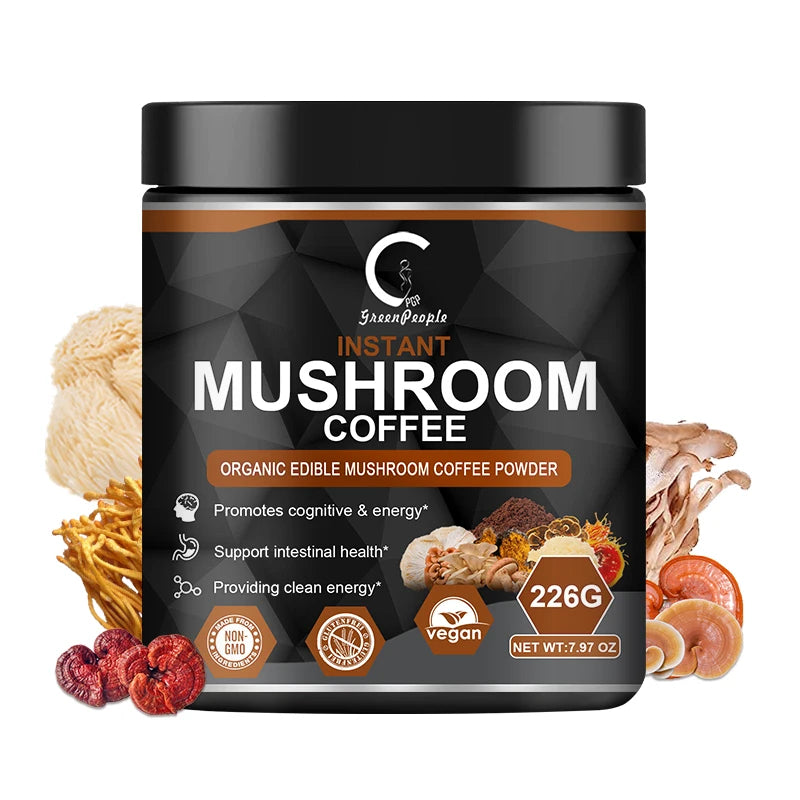 GPGP Green People 226G Lion's Mane Mushroom Coffee Focus Brain Booster