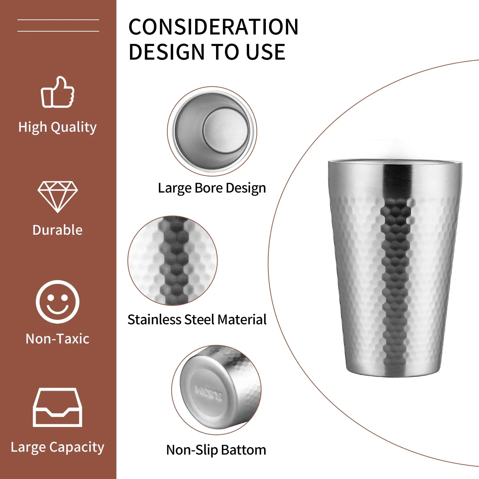 Beer Cup Coffee Cup Korean Cup Diamond Hammer Outdoor Camping Water Cup