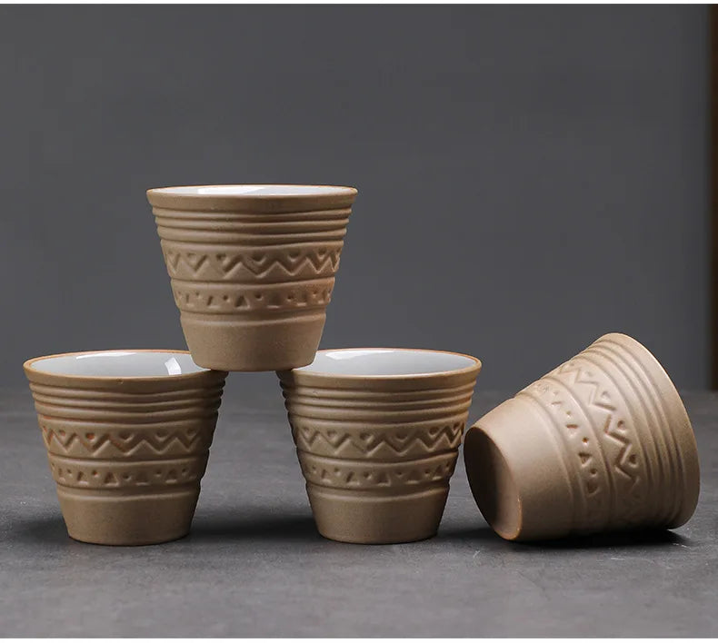 Coffee Cup Small Vintage Coarse Ceramic Concentrated Latte Cup Ceramic Tea Cup