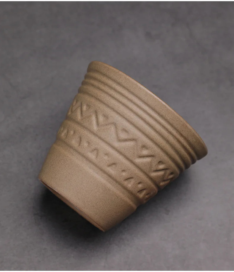 Coffee Cup Small Vintage Coarse Ceramic Concentrated Latte Cup Ceramic Tea Cup
