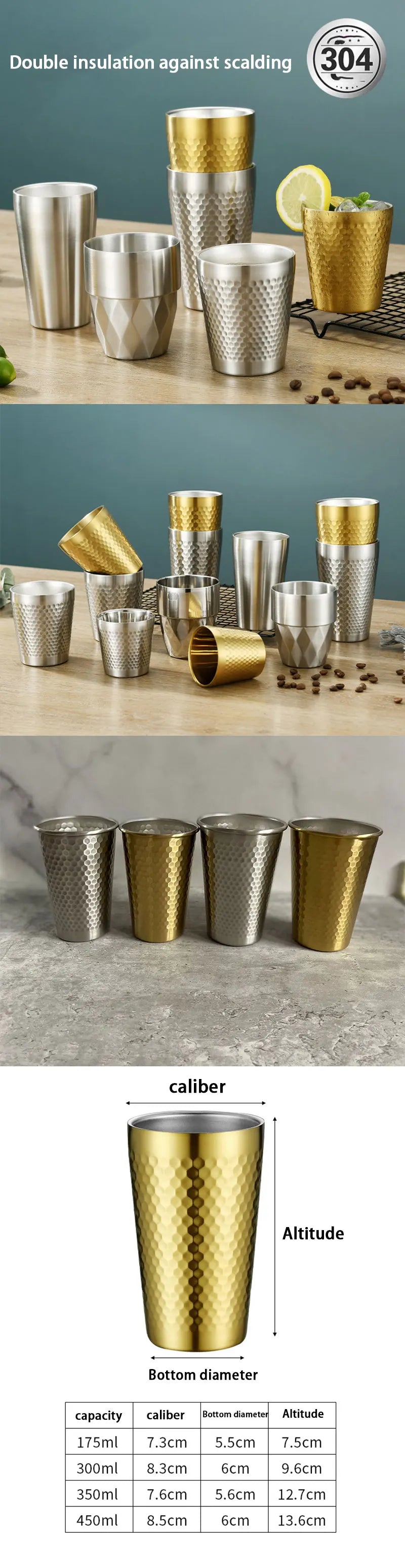Beer Cup Coffee Cup Korean Cup Diamond Hammer Outdoor Camping Water Cup
