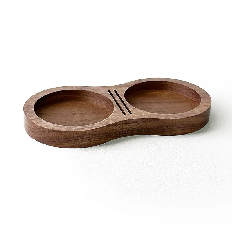 Walnut Wood Coffee Tamper Mat Station Stand Coffee Powder Base Coffee Tools